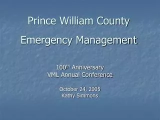 Prince William County Emergency Management