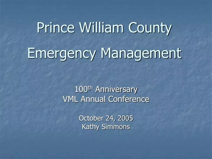 prince william county emergency management