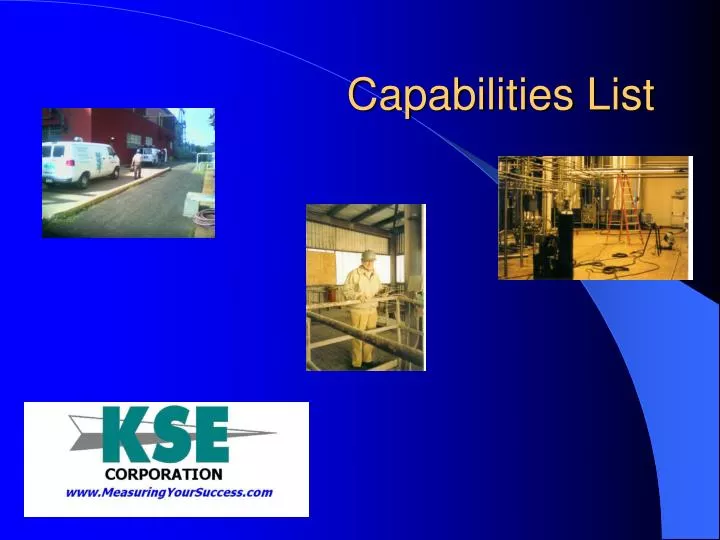 capabilities list