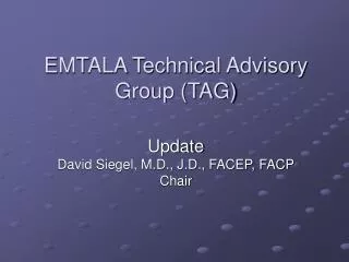 EMTALA Technical Advisory Group (TAG)