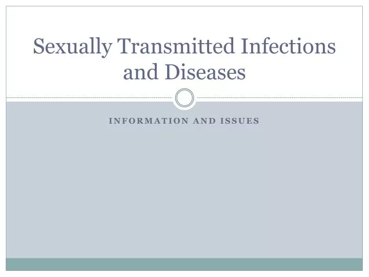 sexually transmitted infections and diseases