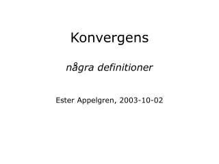 Konvergens