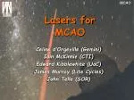 Lasers for MCAO - slide 1