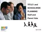 TITLE I and SCHOOLWIDE PLANNING Staff and Parent Vote - slide 1