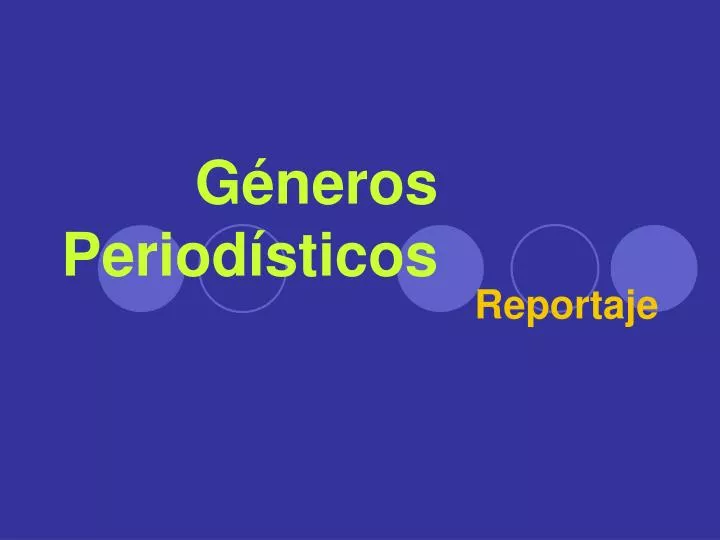 g neros period sticos