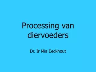 processing van dier voeders
