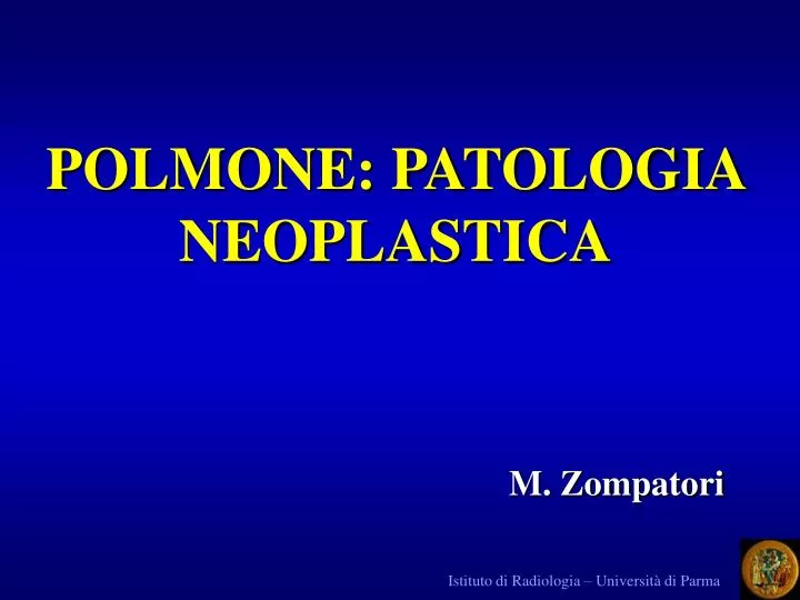 polmone patologia neoplastica