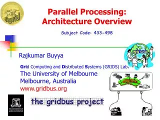 Parallel Processing: Architecture Overview