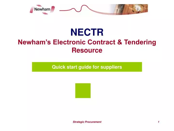 nectr newham s electronic contract tendering resource