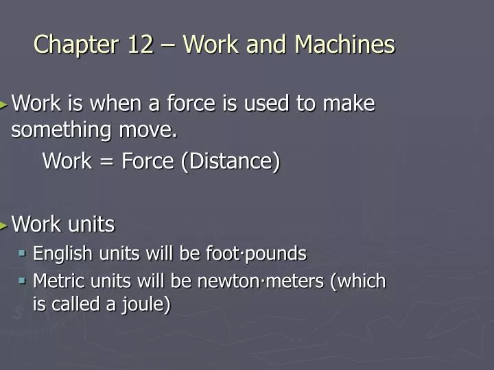 chapter 12 work and machines