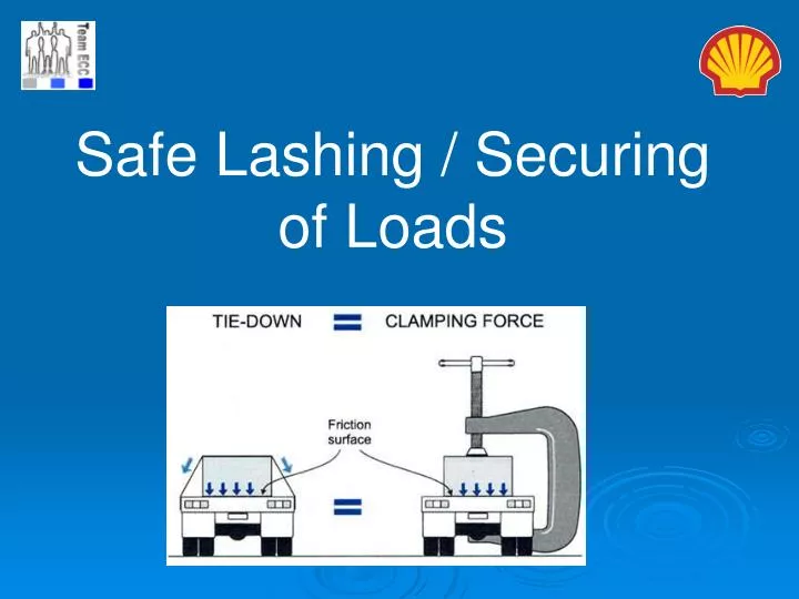 safe lashing securing of loads