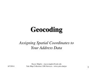 Geocoding