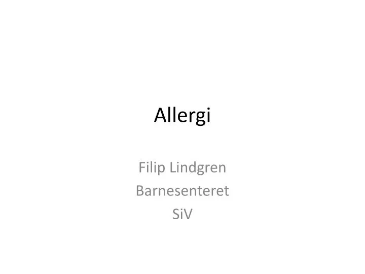 allergi