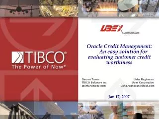 Oracle Credit Management: An easy solution for evaluating customer credit worthiness
