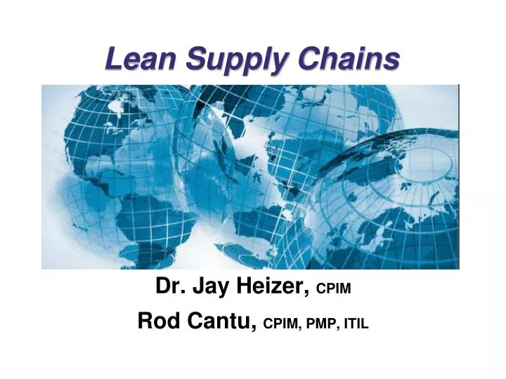 lean supply chains