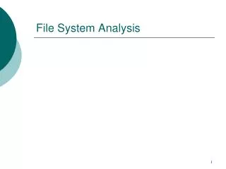 File System Analysis