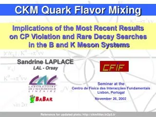 CKM Quark Flavor Mixing