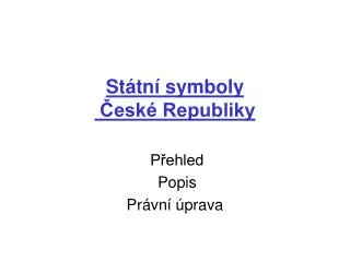 Státní symboly České Republiky