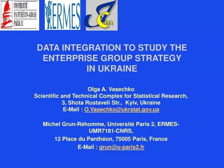 data integration to study the enterprise group strategy in ukraine