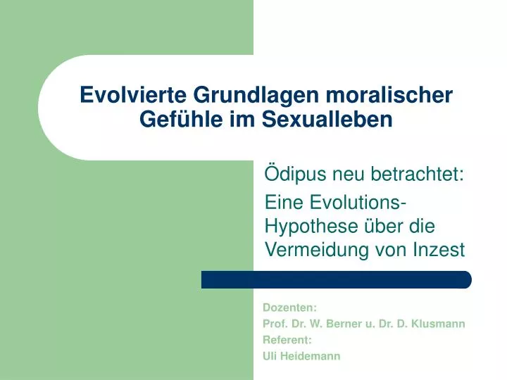 evolvierte grundlagen moralischer gef hle im sexualleben