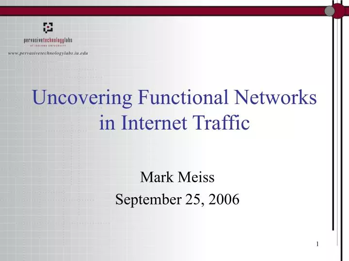 uncovering functional networks in internet traffic