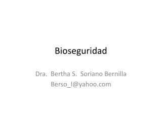 bioseguridad
