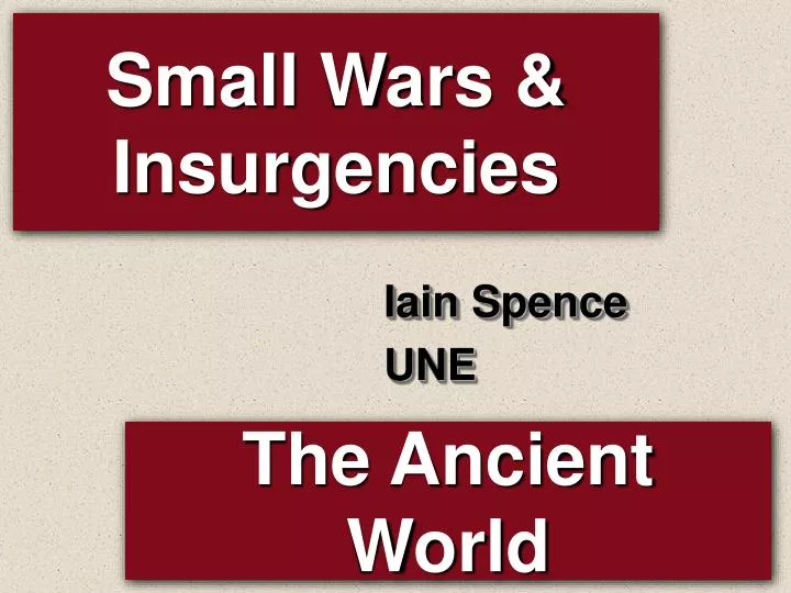 small wars insurgencies