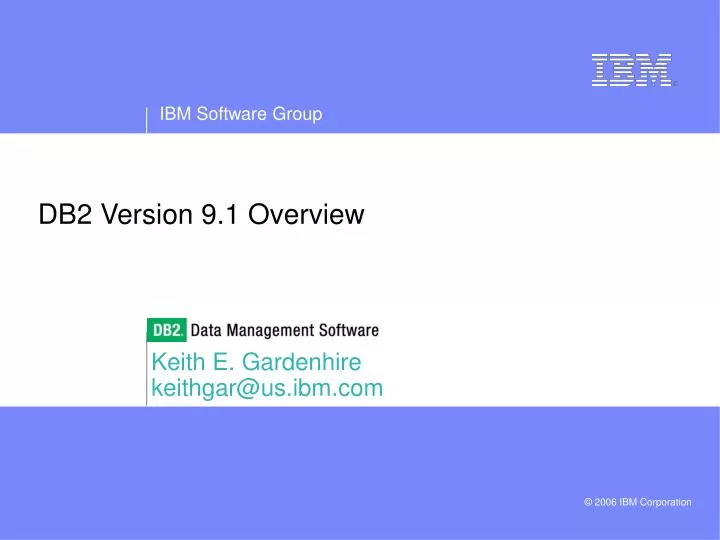 db2 version 9 1 overview
