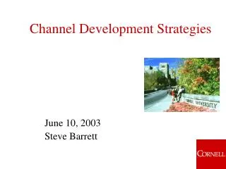 Channel Development Strategies