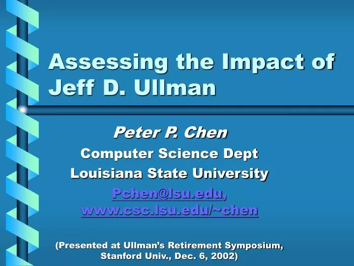 assessing the impact of jeff d ullman