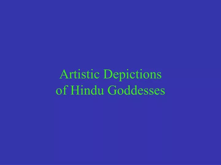 artistic depictions of hindu goddesses