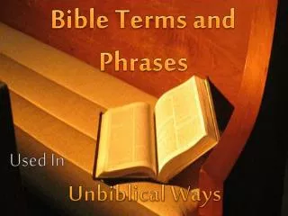 Bible Terms and Phrases