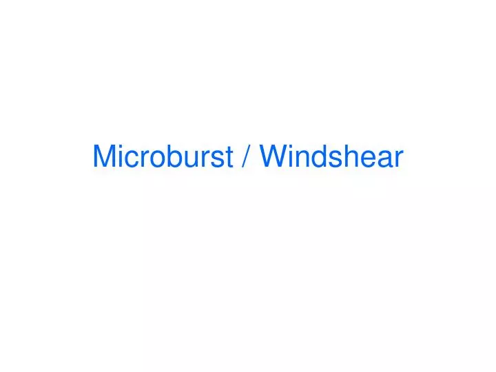microburst windshear