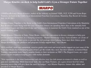 marpo kinetics on deck to help build gold's gym a stronger