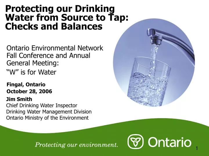 protecting our drinking water from source to tap checks and balances