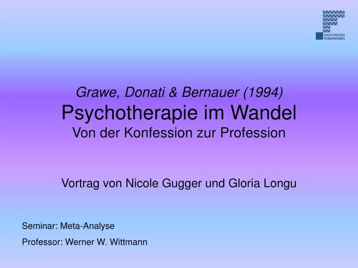 grawe donati bernauer 1994 psychotherapie im wandel von der konfession zur profession
