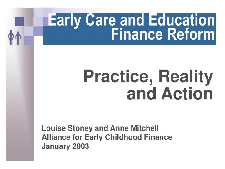 early care and education finance reform