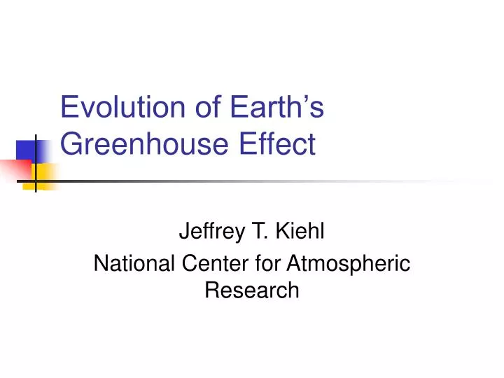 evolution of earth s greenhouse effect