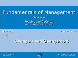 Managers and Management