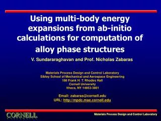 Using multi-body energy expansions from ab-initio calculations for computation of alloy phase structures