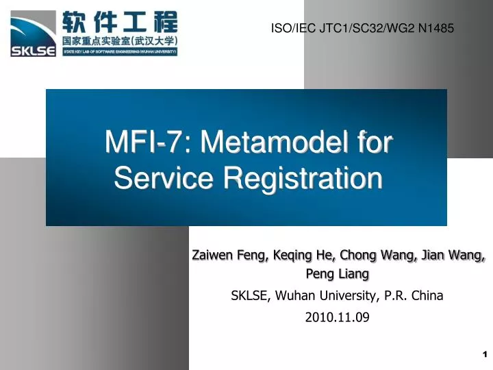 mfi 7 metamodel for service registration