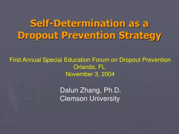 self determination as a dropout prevention strategy