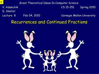 Recurrences and Continued Fractions