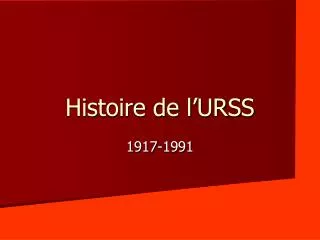 histoire de l urss