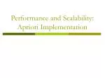 Performance and Scalability: Apriori Implementation - slide 1