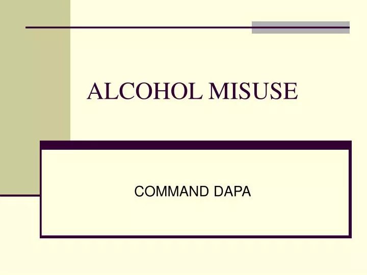 alcohol misuse