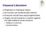 Classical Liberalism - slide 1