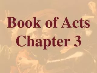 Book of Acts Chapter 3