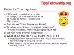 Psalm 1 – True Happiness - slide 1