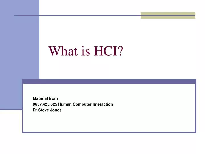 what is hci